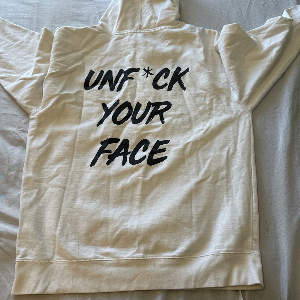 White Graphic Hoodie